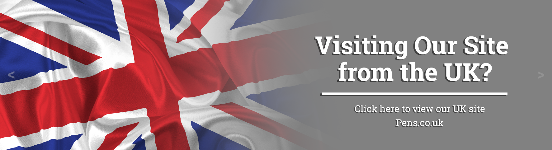 Promotional Pens Website for UK based Visitors
